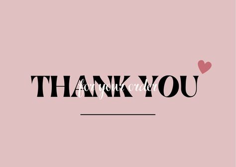 Thank You Card Design Aesthetic, Thank You Customers, Thank You Card Design, Online Shop Design, Thank You Card Template, Change Of Address, Aesthetic Gif, Blackpink Photos, Pink And Black