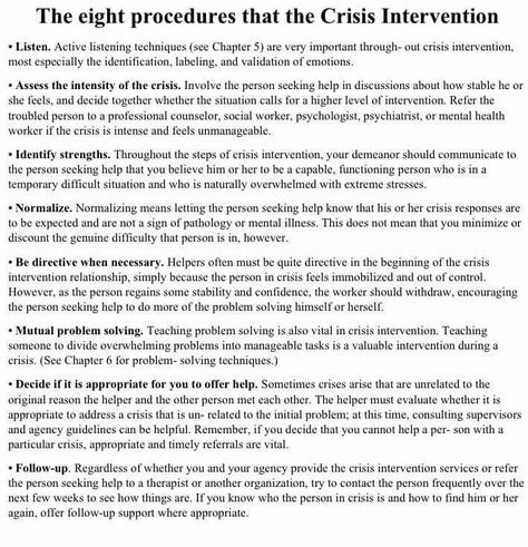 Crisis Intervention Social Work, Crisis Intervention Strategies, Therapy Types, Crisis Counseling, Mental Crisis, Counselling Tools, Coping Skills Activities, Intervention Specialist, Counseling Worksheets