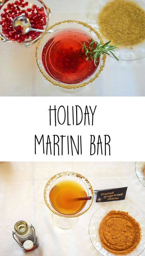 Is it just me, or are Martinis absolutely necessary for any proper Holiday Party? If you agree with me, there re some great ideas and recipes here for your Christmas holiday entertaining. Holiday Martinis Christmas, Martini Bar Party, Christmas Martini Recipes, Cider Martini, Holiday Martinis, Pomegranate Martini, Christmas Martini, Martini Party, Martinis Drinks