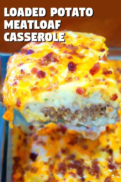 Meatloaf And Potato Casserole, Burger And Potatoes Recipes, Loaded Potato Meatloaf Casserole, Indoor Burgers, Ground Beef And Mashed Potatoes, Loaded Potato Meatloaf, Potato Meatloaf Casserole, Loaded Meatloaf, Hamburger Pasta