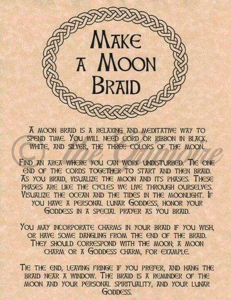 Diy Book Of Shadows Pages Ideas, Shadow Witchcraft, Book Of Shadows Ideas Pages, Moon Braid, Book Of Mirrors, Book Of Shadows Ideas, Book Of Shadows Pages, Wiccan Crafts, Wiccan Magic