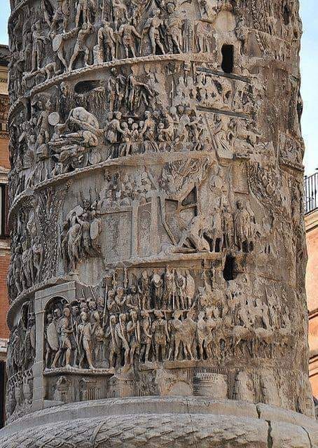 The Column of Marcus Aurelius, AD 180-192, Rome, Italy..❤ Marc Aurèle, Trajan's Column, Imperiul Roman, Visit Rome, Rome Antique, Empire Romain, Art Ancien, Roman History, Roman Art