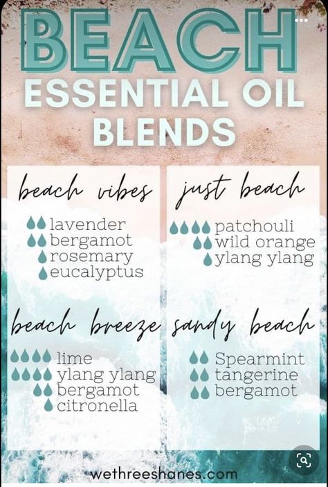 Diffuser Scents, Summer Essential Oils, Diy Mermaid, Essential Oil Combinations, Essential Oil Diffuser Blends Recipes, Young Living Essential Oils Recipes, Essential Oils Guide, Sugar Scrub Recipe, Oil Diffuser Recipes