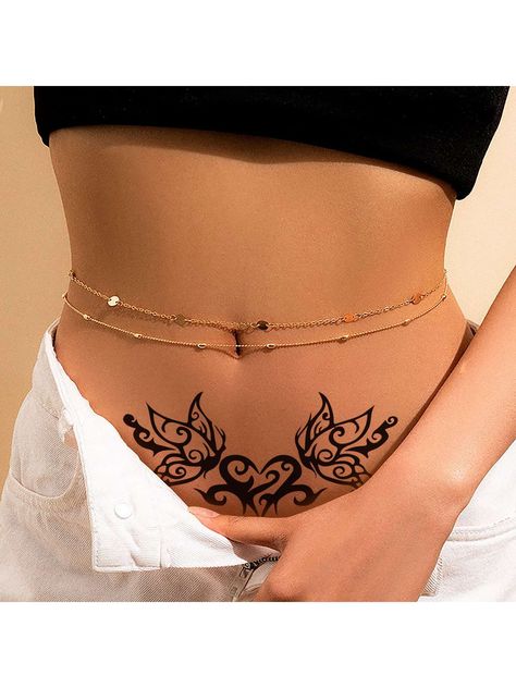 Charm Waterproof Temporary Tattoo Sticker For Women's Chest, Private Part, Belly, Sexy & Alternative Adult Temptation Men And Women Tattoo Sticker Black Friday | SHEIN USA Tattoo On Private Part, Abdomen Tattoo, Private Tattoos, Man Tattoo, Cleanser For Oily Skin, Stomach Tattoos, Lower Abdomen, Attract Men, Beautiful Love Pictures