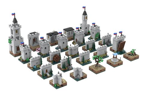 Mini Lego Castle, Lego Micro Castle, Lego Modular Moc, Lego Castle Ideas, Lego Mini Builds, Lego Moc Ideas, Microscale Lego, Lego Kingdoms, Richmond Castle