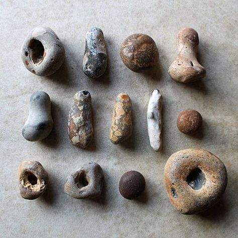 Stones with natural holes, or holey stones are said to possess powerful protective energy. Worn or carried, it would ward off evil spirits… Indian Arrow, Crystal Cards, Different Types Of Rocks, Types Of Rocks, Arrow Heads, Rock Hunting, Hag Stones, Magical Stones, Indian Artifacts