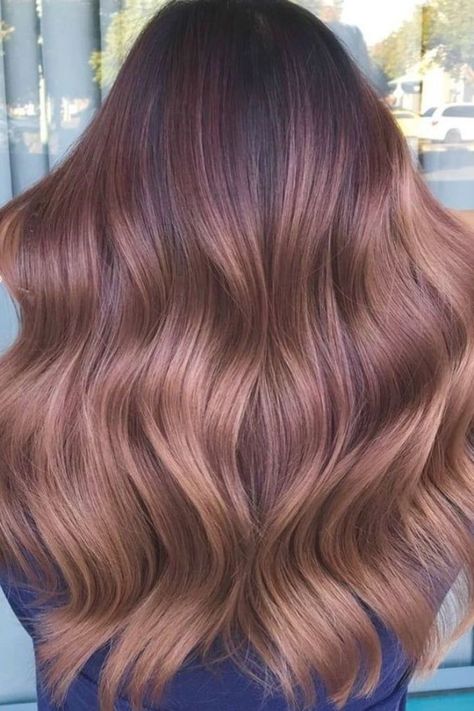 Kenra Hair Color, Strawberry Brunette, Rose Gold Hair Blonde, Gold Hair Colors, Hair Color Rose Gold, Strawberry Hair, Brown Hair Inspo, Hair Color Pink, Rose Gold Hair