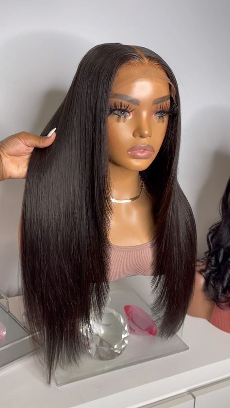 Lace Wigs Straight, Royal Hair, Lace Ideas, Straight Hair Wig, Brazilian Hair Wigs, Wigs Straight, Straight Hair Extensions, Wig Straight, Hair Wigs For Women