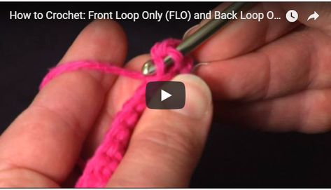 Front Loop Only (FLO) & Back Loop Only (BLO) via @moogly Back Loop Only Crochet, Crochet Scrubbies, Animal Medicine, Crochet Vest Pattern, Crochet Tips, Crochet Stitches Video, Crochet Videos Tutorials, Vest Pattern, Crochet Stitches Tutorial