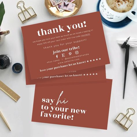 Small Business Package, Direct Mailer, Baby Products Packaging, Products Packaging, Thank You Card Design, Small Business Packaging Ideas, Small Business Packaging, Business Thank You Cards, Canva Elements