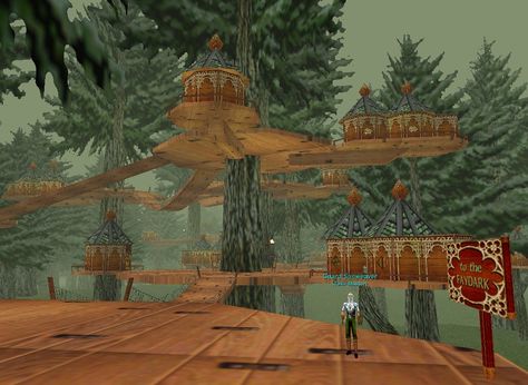 EverQuest, the original. Kelethin, my little wood elf's home. Gamer Art, Wood Elf, Tree Houses, School Games, Old Games, Rpg Games, Surreal Art, Gamer Girl, Tree House