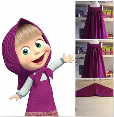 Masha Dress For Kids, Masha And The Bear Dress, Bear Dress, World Book Day, Masha And The Bear, Book Day, Baby Care Tips, Bear Outfits, Baby Box