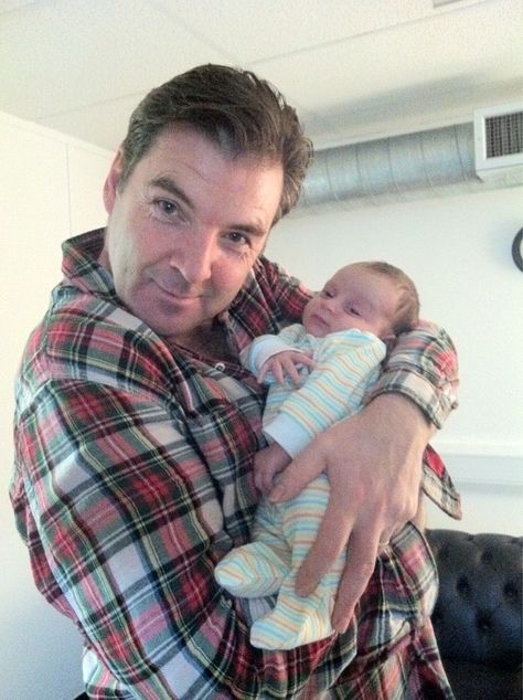 Brendan Coyle. Small baby or big hands?..................janeaustenfilmclub.blogspot.com. Brendan Coyle, Downton Abbey Cast, Dowager Countess, Highclere Castle, Downton Abby, Holding Baby, British Actors, Downton Abbey, Period Dramas