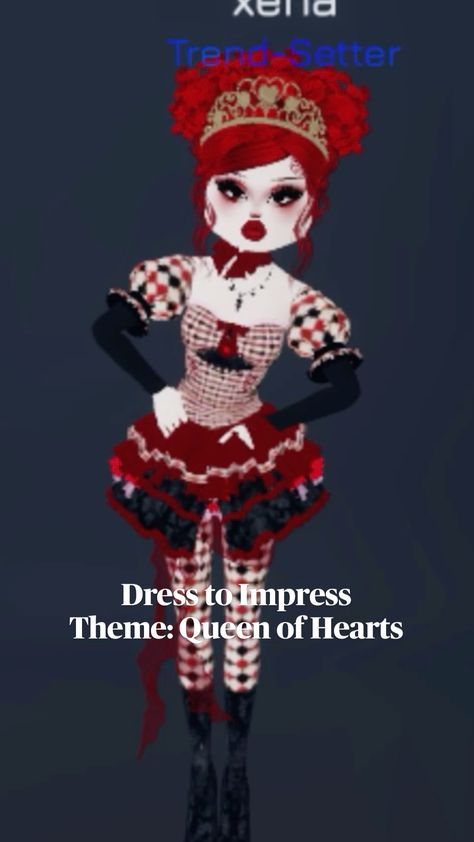 Dress To Impress Roblox Game Outfits Theme Queen Of Hearts, Dti Outfit Ideas Theme Queen Of Hearts, Dress To Impress Roblox Queen Of Hearts, Queen Of Hearts Dress To Impress No Vip, Wonder Land Dress To Impress, Dti Queen Of Hearts Vip, Dress To Impress Outfits Queen Of Hearts, Dress To Impress Theme Queen Of Hearts, Queen Of Hearts Dti Outfit