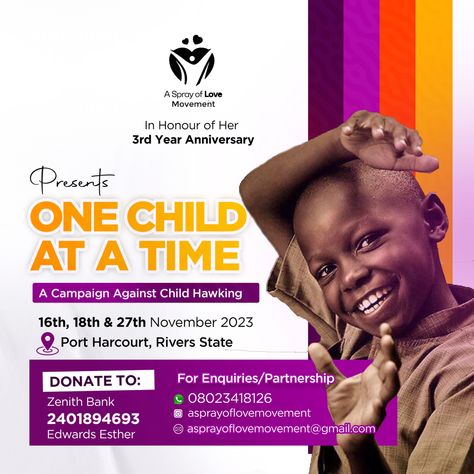 Creative social media flyer for charity campaign Charity Campaign Design, Children Day Flyer Design, Charity Poster Design Ideas, Charity Flyer Design, Fundraising Flyer Design, Education Flyer, Charity Campaign, Charity Poster, Kids Social Media