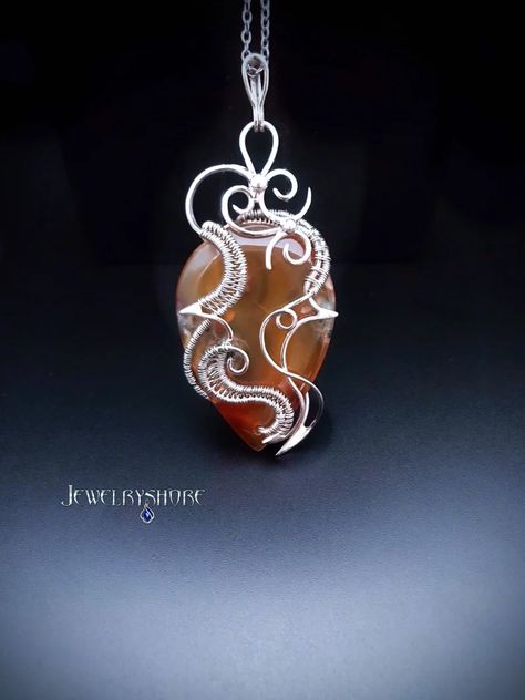 Moss Agate Silver Wire Wrapped Pendant Crystal Wire Wrap - Etsy Croatia Gemini Birthstone, Red Moss Agate, Moss Agate Jewelry, Moss Agate Crystal, Wire Wrap Jewelry Designs, Elven Jewelry, Wire Wrap Pendant, Wire Jewelry Designs, Unique Decoration