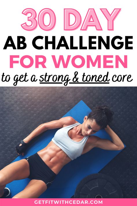 30 day ab workout challenge for women Daily Ab Workout, 30 Day Ab Workout, Best Ab Exercises, Abs Workout Program, 30 Day Ab Challenge, Ab Workout Plan, Best Core Workouts, Ab Workout Challenge, Sixpack Workout