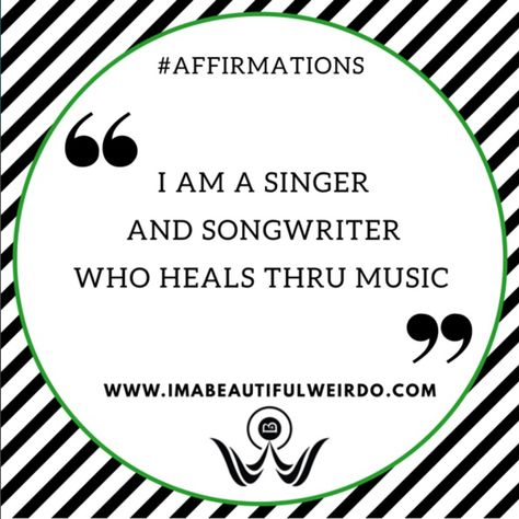 Career Affirmations, Singer Quote, Motivation Affirmations, I Am A Singer, Spirituality Affirmations, Career Vision Board, Motivational Inspiration, Dream Music, Music Writing