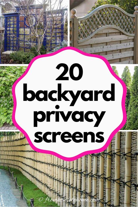 Great outdoor privacy screen ideas! I love the DIY trellises and garden screens that look great in your landscaping and help to make your yard more private. #fromhousetohome #gardenprivacy  #gardendesign #gardenstructures #gardeningtips #landscaping Lattice Privacy Fence, Lattice Privacy Screen, Backyard Privacy Screen, Privacy Trellis, Yard Privacy, Diy Privacy Screen, Garden Screens, Privacy Ideas, Balcony Privacy Screen