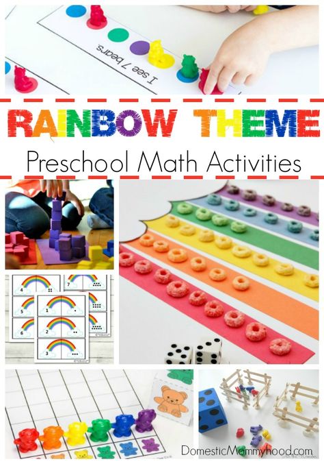 We have been working on a Rainbow Theme this week in our household! I have compiled a list of Rainbow Theme Preschool Math Activities that Charlee Ann really enjoyed! Spring is a great time of year to learn about rainbows with all the rain that happens your bound to see one soon enough. Cslp 2025, Preschool Math Activities, Rainbow Lessons, Rainbow Activities, Theme Preschool, Weather Theme, Math Learning, Math Coloring, Numbers Preschool