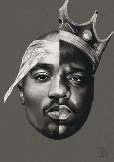 #2PAC #Biggie #TheNotoriousBIG #ART . Tupac Background, Biggie Smalls Wallpaper, Notorious Big Poster, Biggie Smalls Art, Tupac Tattoo, Tupac Poster, Biggie Tupac, 2pac And Biggie, Tupac And Biggie