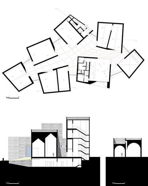 Interpretation Centre, Tiny Bedroom Design, Mountain Hotel, Master Thesis, Exhibition Building, Mini Library, Interior Architecture Drawing, Romanesque Architecture, Public Space Design