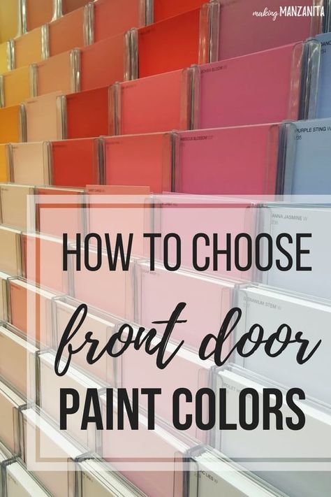 Paint A Door, Painted Exterior Doors, Front Door Paint, Best Front Door Colors, Front Door Color, Exterior Door Colors, Shutter Colors, Behr Colors, Red Front Door