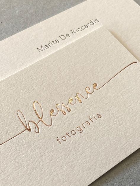 Rose gold foil printed logo on a vellum colorplan card, with gunmetal grey foil printed contact details. Gold Foil Business Cards, Customer Card, Foil Business Cards, Luxury Packaging Design, Rose Gold Invitations, Gold Foil Cards, Foil Printing, Favour Boxes, Gold Foil Wedding Invitations