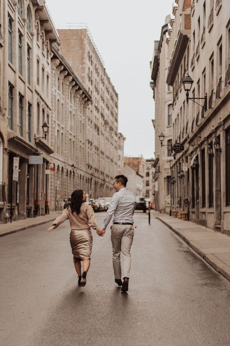 Another super cute shot from our engagement session on the streets of downtown Montreal. Great ideas and inspiration for poses for super romantic couples photos for your couple photoshoot or engagement session. | What to wear to couples photoshoot | Fall couples outfit inspo | Urban engagement session | Montreal Wedding Photographer | #couples #engagement #relationshipgoals #couplegoals #weddingphotography Montreal Engagement Photos, Urban Couple Photoshoot, Couples Photoshoot Fall, Fall Couple Outfits, Downtown Montreal, Fall Couples, Montreal Wedding, Urban Engagement, Romantic Engagement Photos