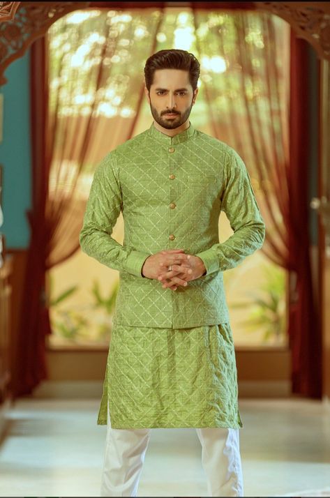 Pastel Green Shirt Outfit, Green Shirt Outfit Men, Green Shirt Outfit, Green Is My Favorite Color, Green Shirt Outfits, Mehandi Outfits, Sherwani For Men Wedding, Wedding Kurta For Men, Mehendi Outfit