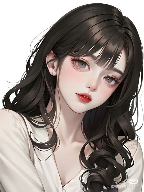 Seni Korea, Aesthetic Profile Picture Cartoon Soft, Pretty Artwork, Anime Black Hair, Girl Artist, Illustration Art Girl, Digital Art Anime, You Sure, Cute Art Styles