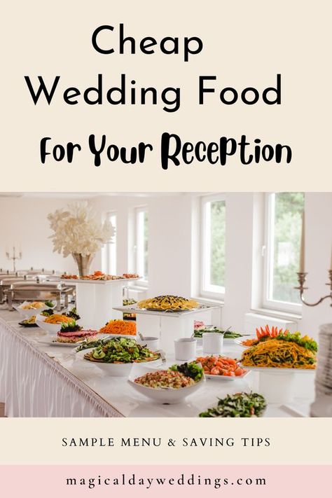 Diy Wedding Menu Ideas Food, Easy Wedding Meals, Wedding Finger Foods Cheap, Lasagna Wedding Reception, Wedding Buffet Ideas Food Stations Catering, Wedding Cocktail Hour Ideas Appetizers, Family Style Wedding Dinner Menus Food, Make Ahead Wedding Food, Wedding Entree Ideas