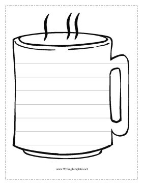 The coffee cup in this free, printable writing template might be filled with steaming tea or hot cocoa, but on the outside it has seven lines for practicing handwriting and penmanship. Coffee Writing, Cupping At Home, Writing Template, Winter Writing, First Grade Writing, Free Writing, Coffee Cards, Mug Template, Writing Templates