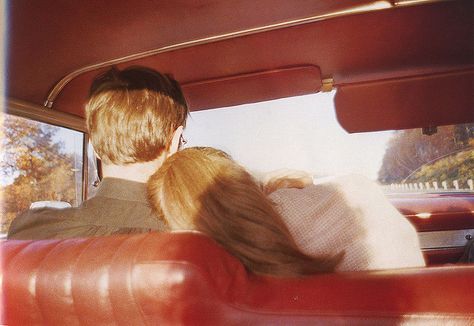 Kim and Mark in the red car, Newton, Mass. 1978- Nan Goldin. Shows domestic issues/situations between a couple. Nan Goldin, Baby Driver, Cheryl Blossom, Stevie Wonder, Foto Inspiration, Red Aesthetic, Retro Aesthetic, Aesthetic Vintage, Hopeless Romantic