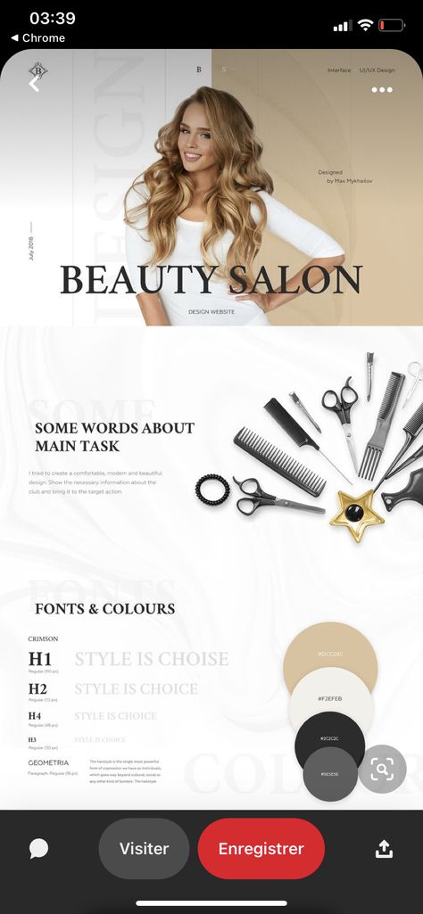 Beauty Salon Poster Design Ideas, Hairdresser Website, Salon Poster Design, Hair Salon Web Design, Hair Salon Website Design, Beauty Website Design, Salon Website Design, Beauty Web, Hair Website