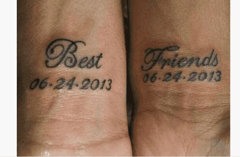 Best Friend Tattoo Quotes, Bff Tats, Cute Best Friend Tattoos, Marriage Tattoos, Matching Bff Tattoos, Matching Friend Tattoos, Tattoos Meaningful, Matching Best Friend Tattoos, Super Tattoo