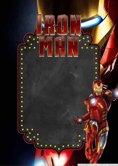 Iron Man Snacks, Iron Man Decorations, Iron Man Theme, Iron Man Party, Ben 10 Birthday, Iron Man Birthday, Disney Cars Party, Free Printable Birthday Invitations, Cars Party