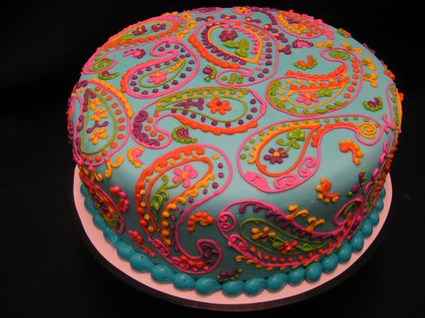 The best birthday cake ever Henna Cake, Paisley Cake, Gorgeous Cakes, Pretty Cakes, Creative Cakes, Cake Inspiration, Cakes And More, Cupcake Cookies, Let Them Eat Cake