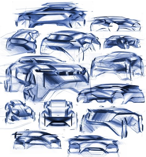 Random Sketches on Behance Automotive Sketch, Discovery Car, Car Sketching, Automobile Sketch, Sketch Practice, Car Rendering, Exterior Sketch, Random Sketches, Cool Car Drawings