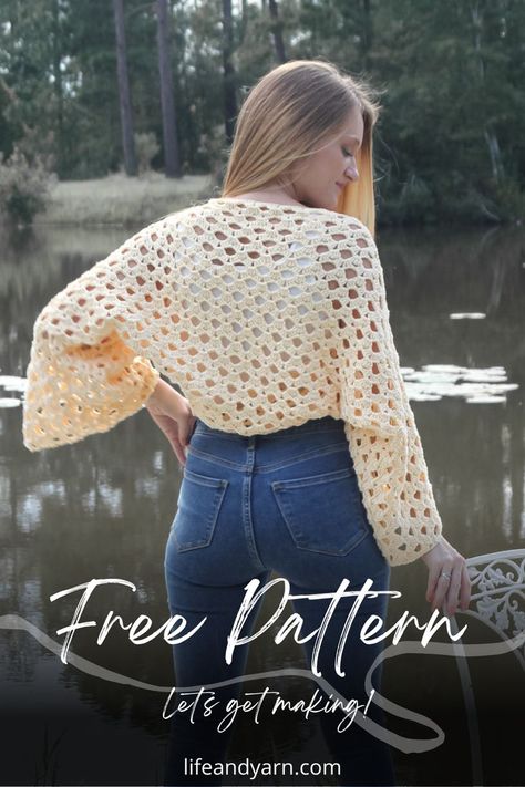 crochet pattern for a crochet shrug bolero Bolero Shrug Pattern, Diagram Crochet, Crochet Shrug Pattern Free, Crochet Shrug Bolero, Fitted Long Sleeve Shirt, Bralette Crochet, Shrug Knitting Pattern, Tank Top Swimsuit, Shrug Crochet