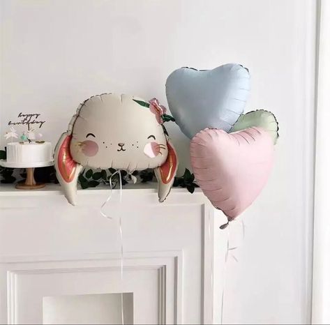 Some Bunny is One, Bunny Balloon, 1st Birthday Decor, Bunny Decorations, Cute Rabbit Bunny Balloon Girl Party Birthday Party Heart Balloon - Etsy Bunny Balloon, 1st Birthday Decor, Bunny Decorations, Some Bunny Is One, Fox Party, One Balloon, Easter Bunny Decorations, Baby Boy Birthday, Bunny Decor