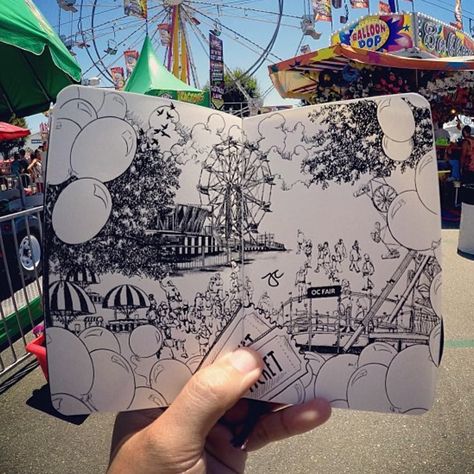 Sketch by @pentasticarts | #abstract #sketch #sketchbook #sketching #art #creative #instagood #love #ferriswheel #fair #pen #graphicart #graphic Ferris Wheel Drawing, Wheel Sketch, Joseph Catimbang, Oc Fair, Doodle Diary, Ballpoint Pen Drawing, Inspirational Artwork, So Creative, Creative Drawing