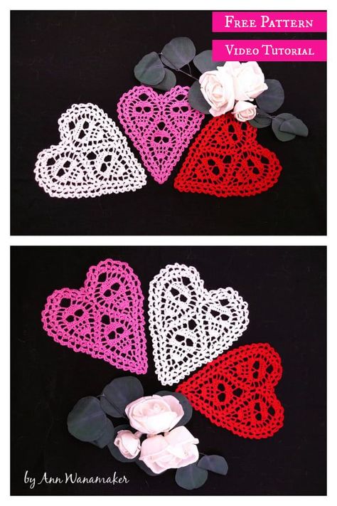 Crochet Heart Doily Free Pattern, Free Crochet Patterns Christmas, Crochet Patterns Christmas, Heart Doily, Crochet Skull Patterns, Crochet Embellishments, Handbags Patterns, Crochet Baby Booties Pattern, Crochet Skull