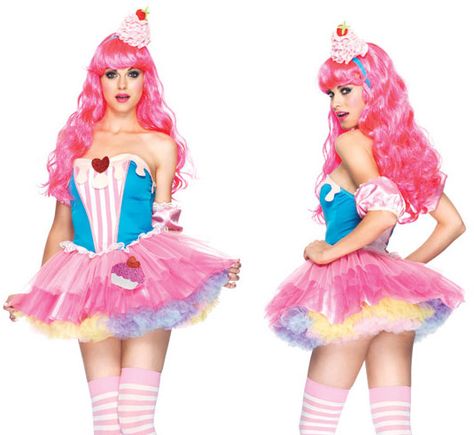 Candy Cupcake Fancy Dress Pop Star Fancy Dress, Cupcake Halloween Costumes, Raver Costume, Star Fancy Dress, Leg Avenue Costumes, Cupcake Costume, Hoodie Refashion, Pin Up Outfits, Costume Store