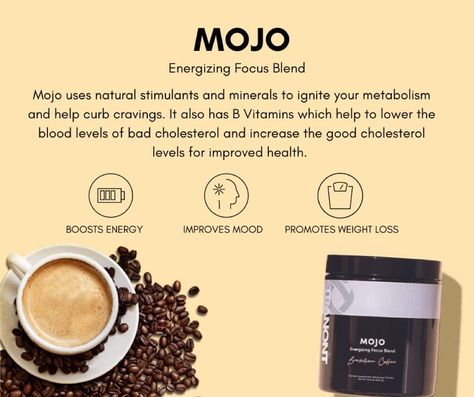 Find your Mojo today! Tranont Mojo Coffee, Mojo Coffee, Focus Blend, Curb Cravings, Collagen Benefits, Spring Celebration, Mood Enhancers, Enjoying Life, Health Wealth