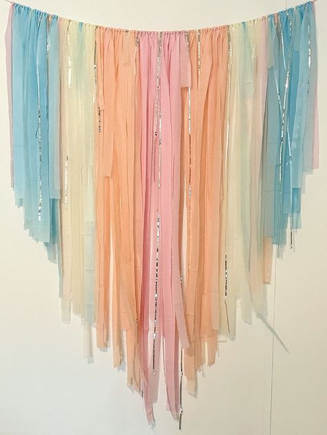 Diy Tassel Garland Plastic Tablecloth, Pastel Fringe Backdrop, Smash Cake Backdrop, Backdrop First Birthday, Cake Backdrop, Tablecloth Backdrop, Fringe Banner, Hippie Birthday Party, Cake Backdrops