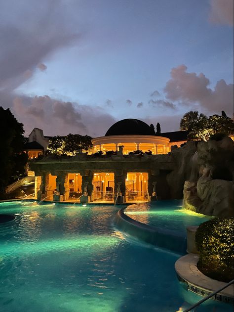 hotel architecture pool night light waterfall pintrestinspo pictureinspo greek underwater spa fountain bush barbados sandy lane Sandy Lane Barbados, Barbados House, Spa Fountain, Light Waterfall, Lux Life, Hotel Architecture, Barbados, Cool Places To Visit, Night Light