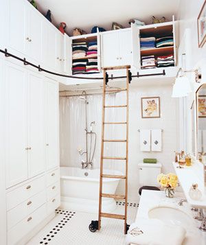 Bathroom Closet Storage, Library Ladders, Secret Bedroom, Laundry Room Storage Shelves, Bathroom Closet Organization, Library Ladder, Ceiling Storage, Wall Closet, Perfect Room