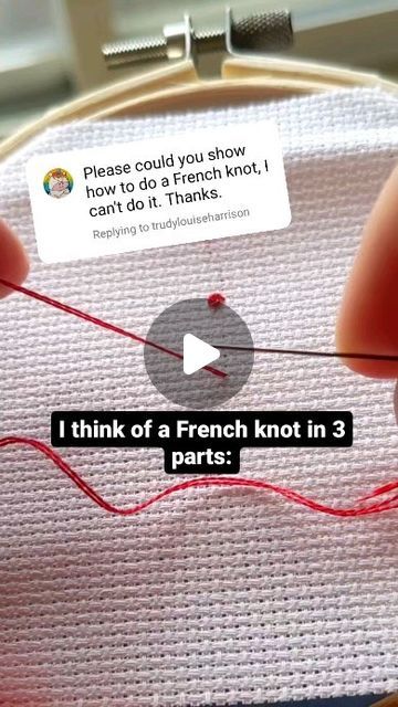 Cross Stitch French Knot, How To French Knot, How To Make A French Knot In Embroidery, How To Do A French Knot, How To Make A French Knot, How To Do A French Knot Embroidery, French Knot Embroidery Designs, French Knot Tutorial, Embroidery French Knot