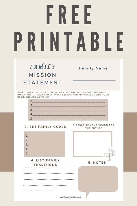 Family Mission Statement Examples, Family Values Worksheet, Family Mission Statement Ideas, Family Mission Statement, Mission Statement Examples, Family Mission Statements, Mission Statements, Personal Mission Statement, Family Mission